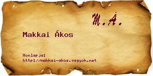 Makkai Ákos névjegykártya