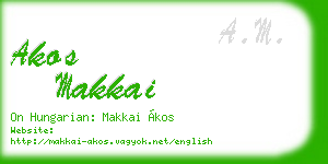 akos makkai business card